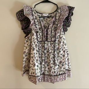 Carolina Belle Boutique flutter sleeve peasant top